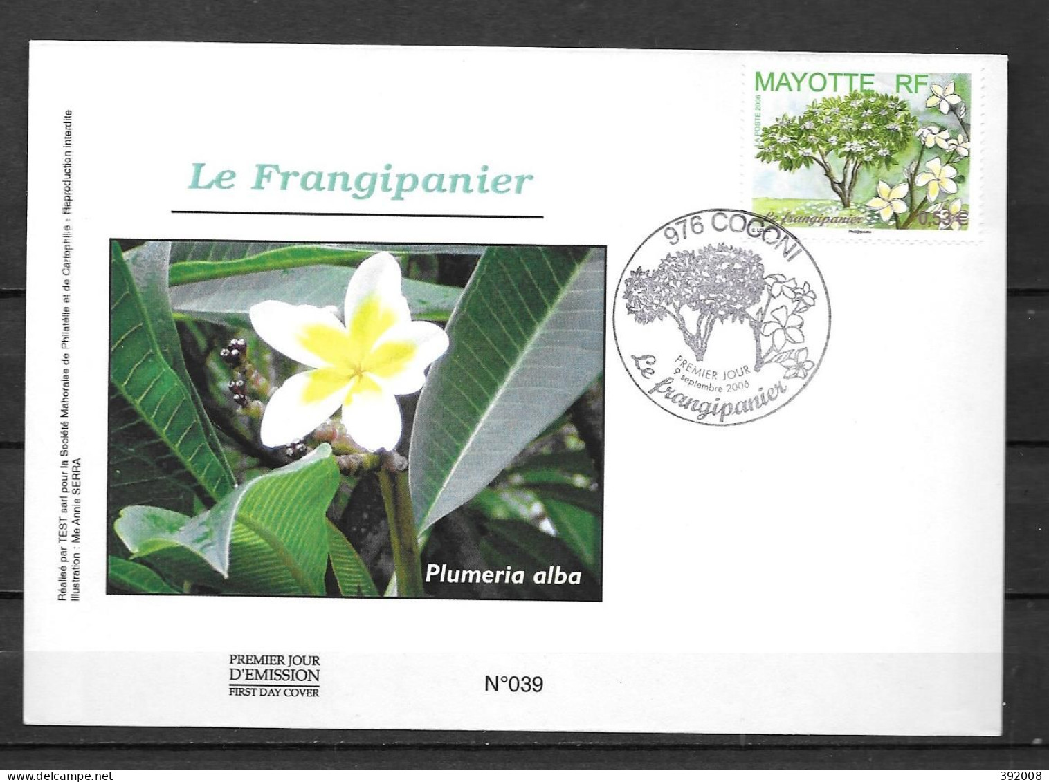 2006 - 191 - FDC - Frangipanier - 11 - Autres & Non Classés