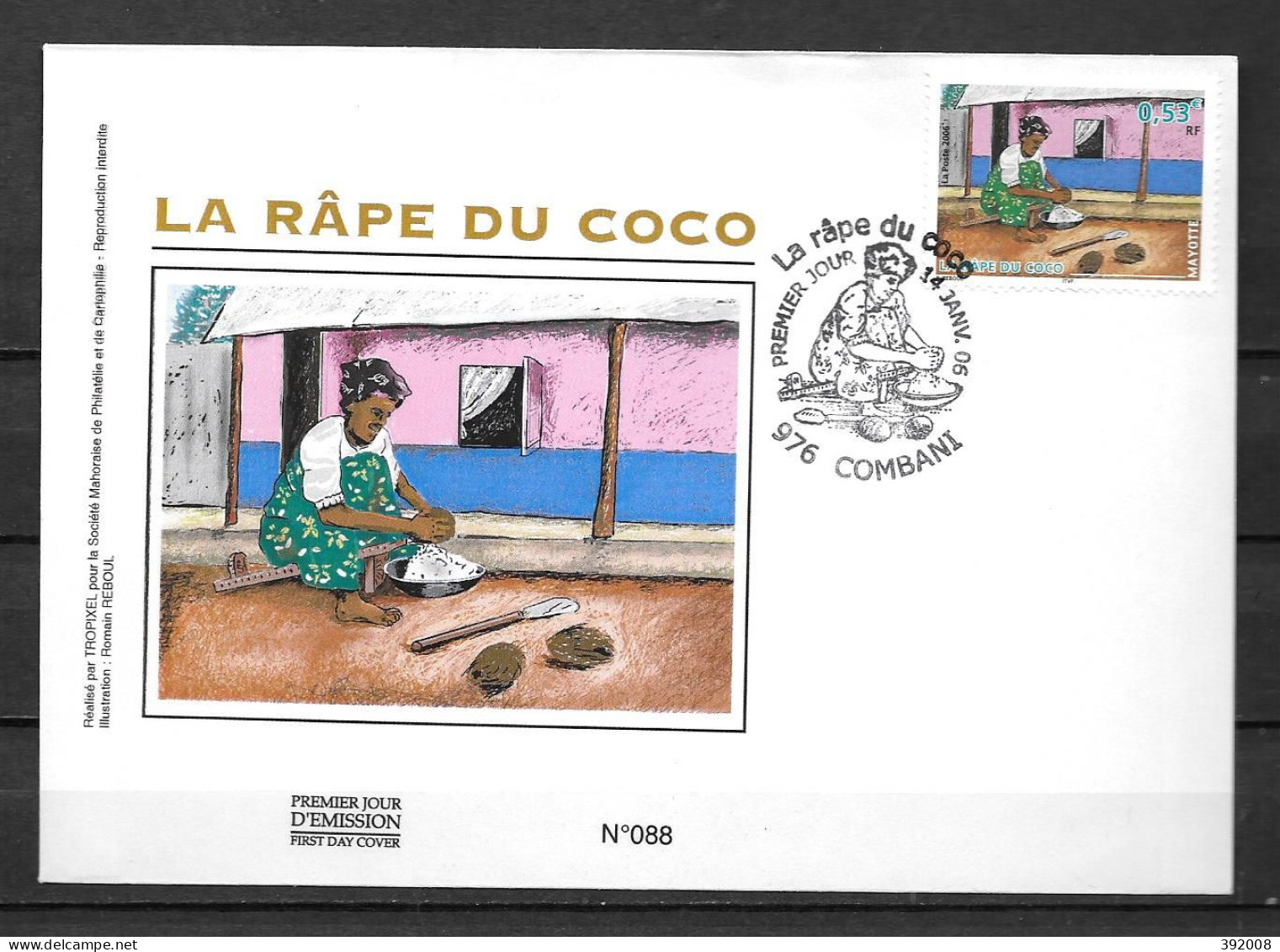 2006 - 183 - FDC - La Rape Du Coco - 7 - Autres & Non Classés