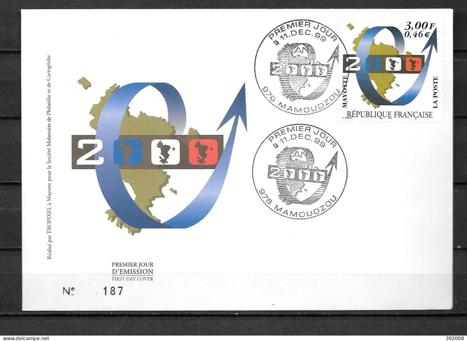 1999 - 80 - FDC - L'An 2000 - 3 - Otros & Sin Clasificación