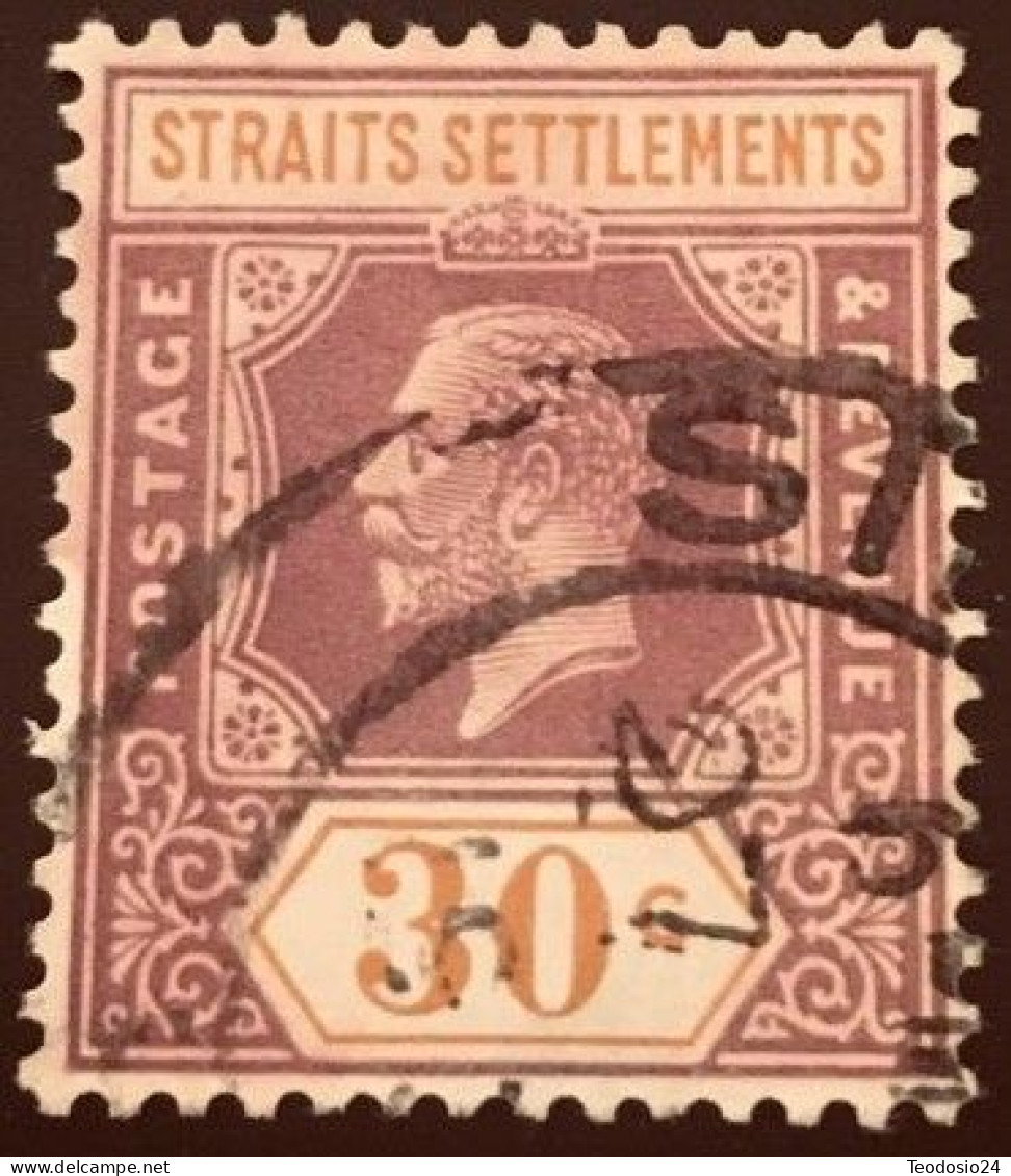 Malaya Straits Settlements  1921-33 30c Dull Purple & Orange  SG 235 - Straits Settlements