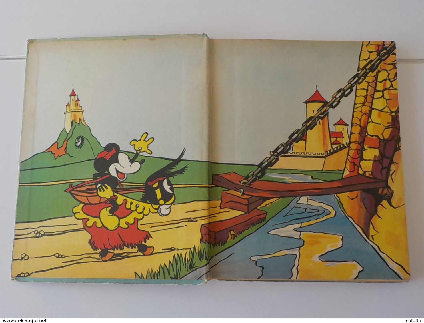 1935 Livre album pop-up Les albums Hop-La! Walt Disney Mickey et le Prince Malalapatte Hachette Mickey Mouse