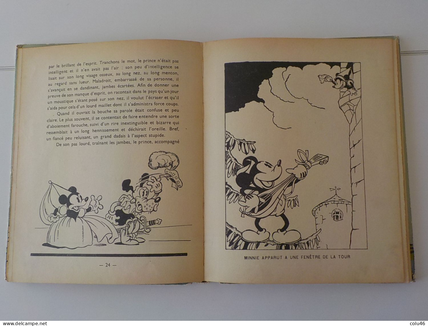 1935 Livre album pop-up Les albums Hop-La! Walt Disney Mickey et le Prince Malalapatte Hachette Mickey Mouse