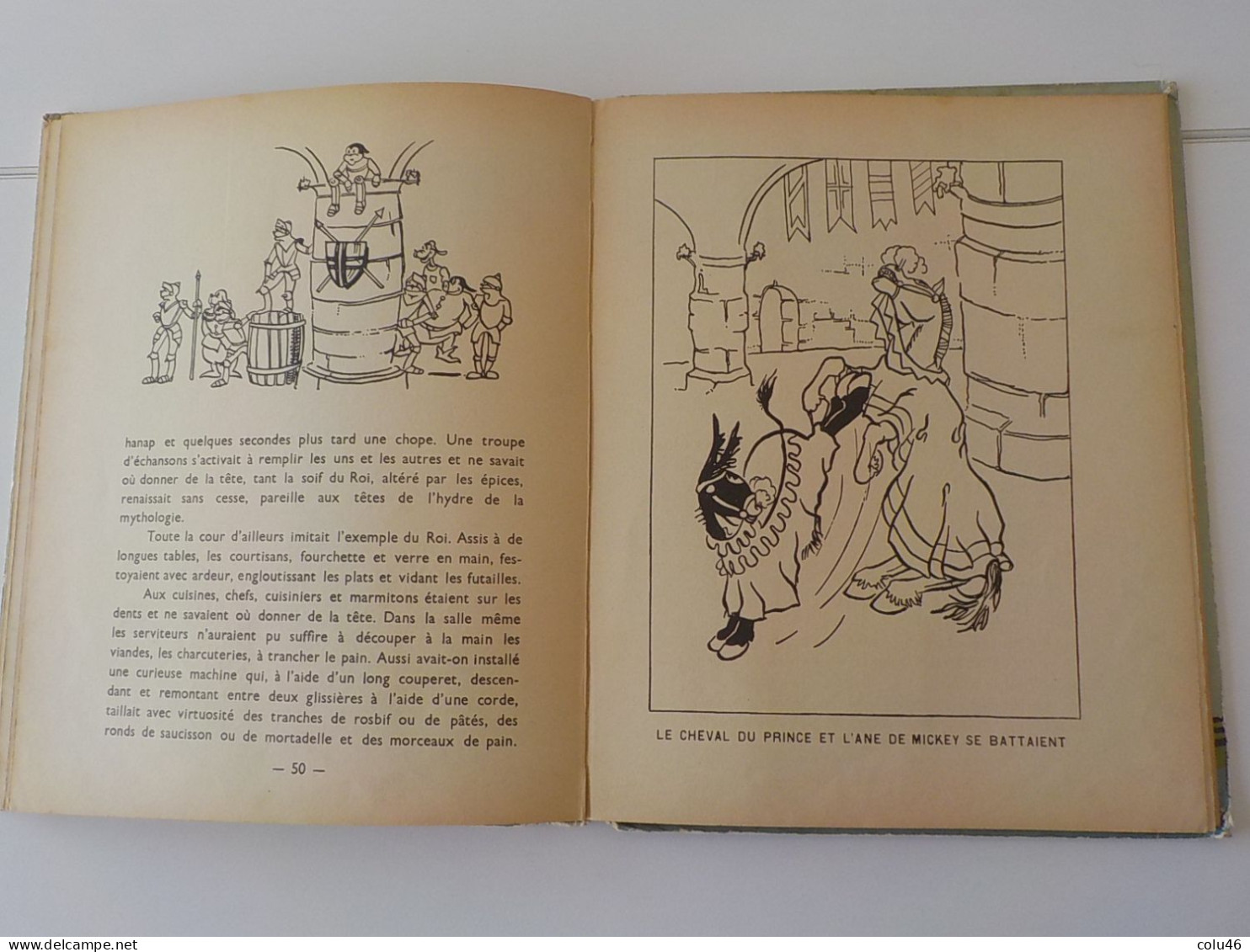 1935 Livre album pop-up Les albums Hop-La! Walt Disney Mickey et le Prince Malalapatte Hachette Mickey Mouse