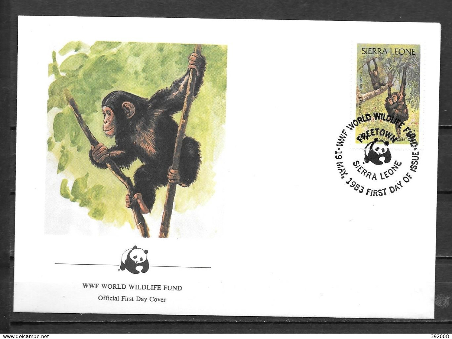 SIERRA LEONE - 1983 - Singes - 3 - FDC