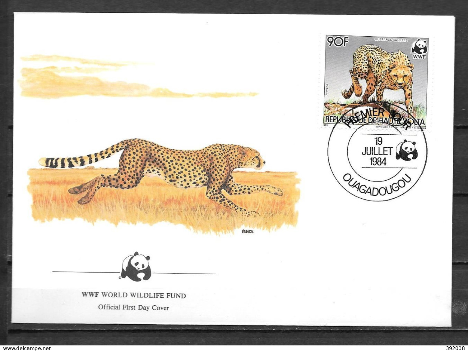 HAUTE-VOLTA - 1984 - Guépard - 3 - FDC