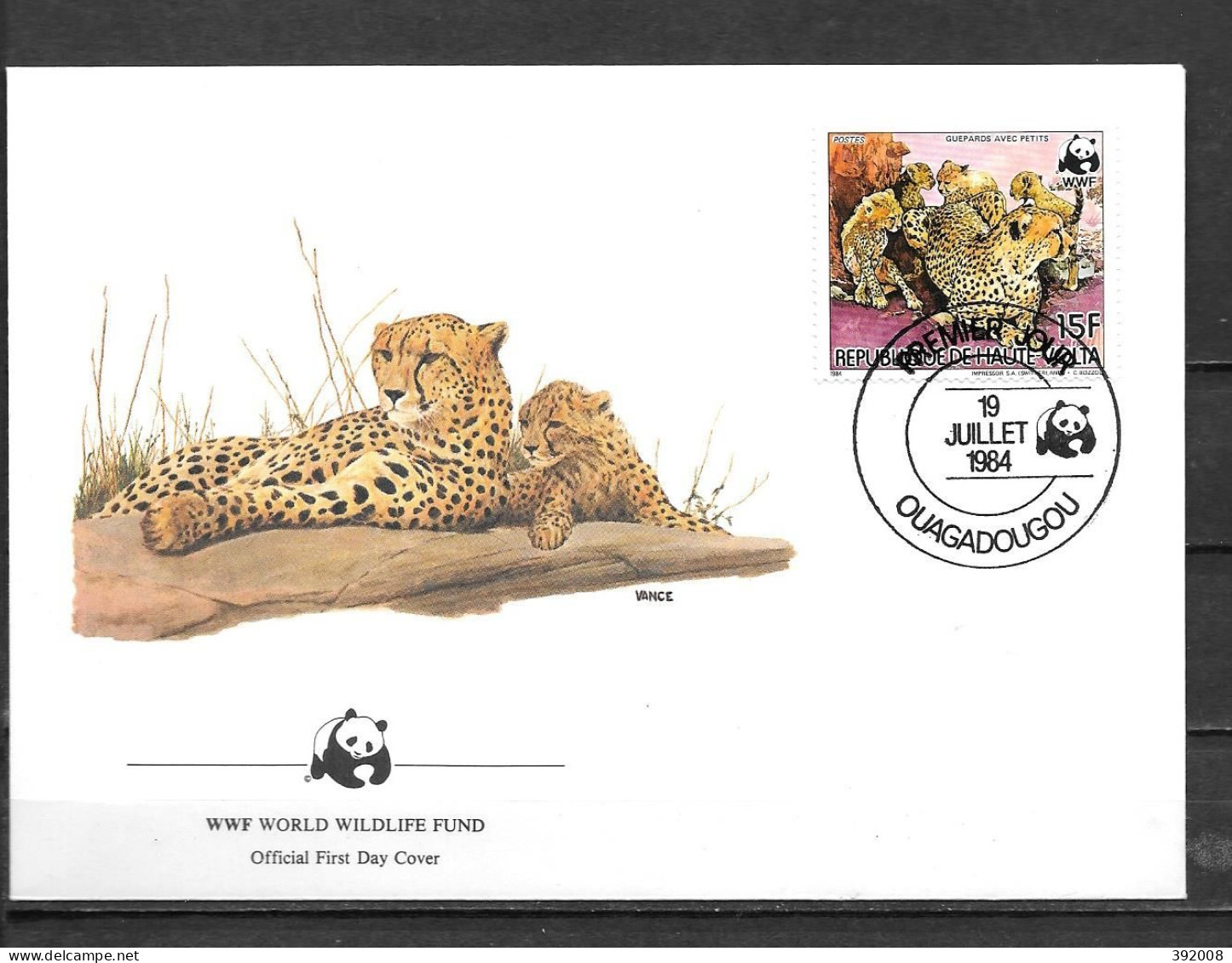 HAUTE-VOLTA - 1984 - Guépard - 1 - FDC