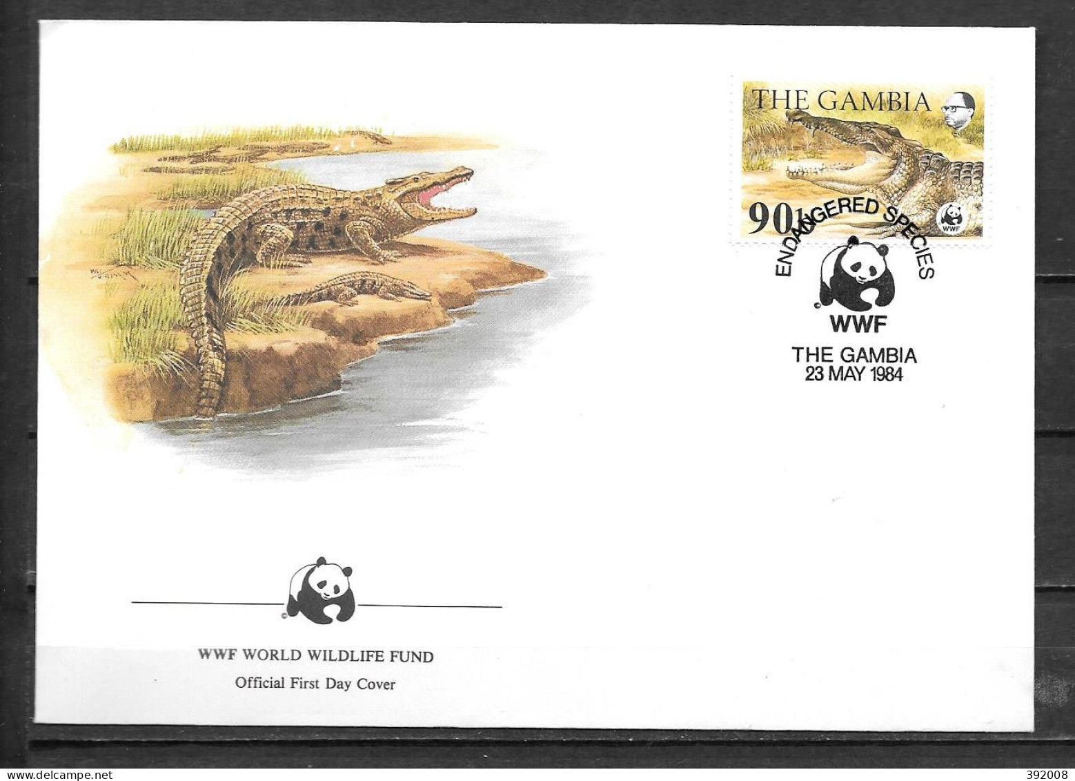 GAMBIE - 1984 - Crocodile - 3 - FDC