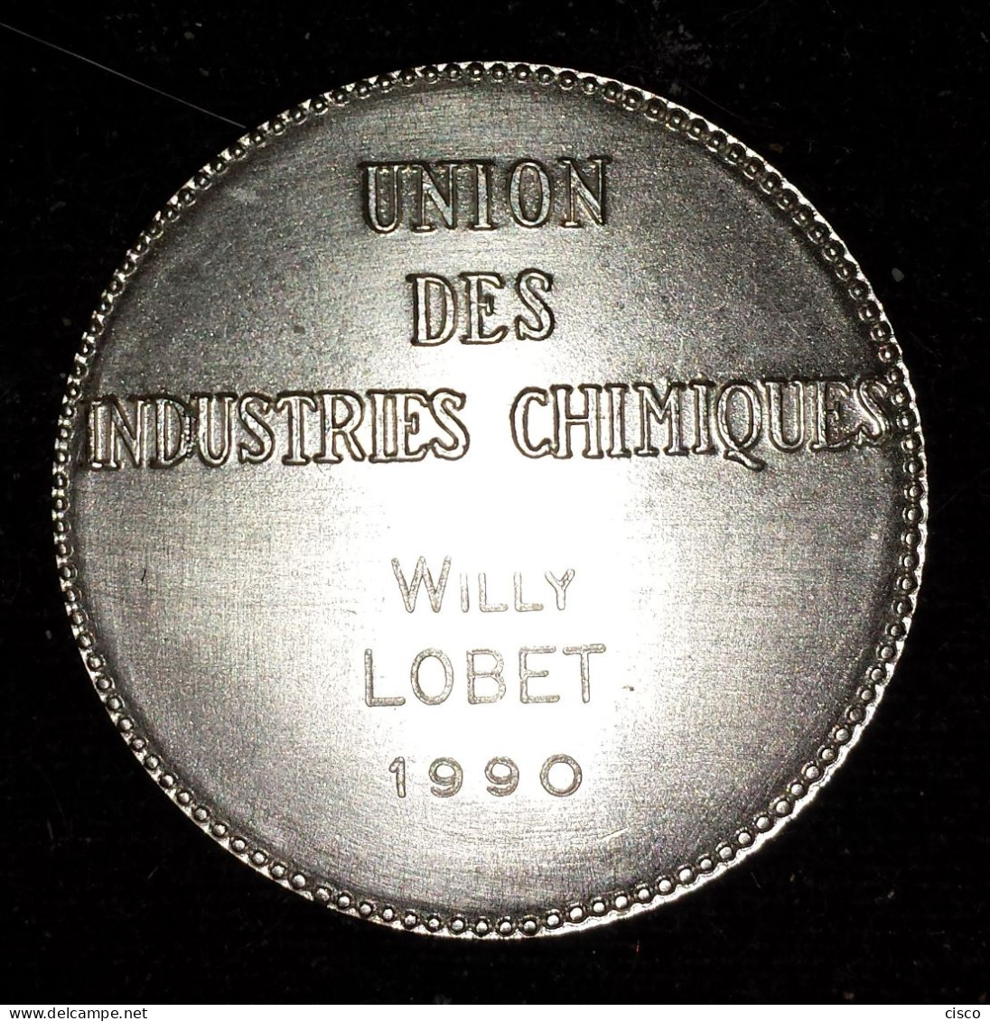 BELGIQUE Médaille D'honneur De L'Union Des Industries Chimiques Bronze Argenté - Unternehmen