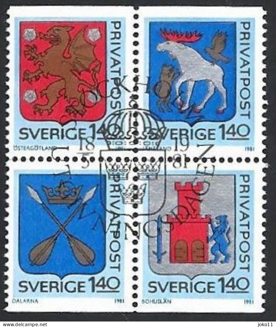 Schweden, 1981, Michel-Nr. 1145-1148, Gestempelt - Gebruikt