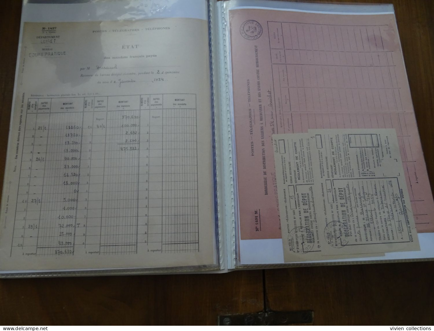 France cours pratique d'instruction d'Orléans 1953/4 et divers + sacs postaux La Poste Deutch Bunderpost aérien