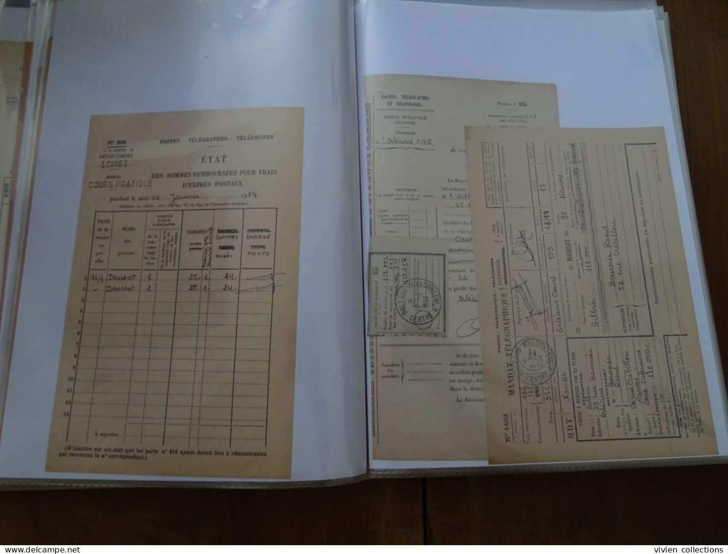 France cours pratique d'instruction d'Orléans 1953/4 et divers + sacs postaux La Poste Deutch Bunderpost aérien