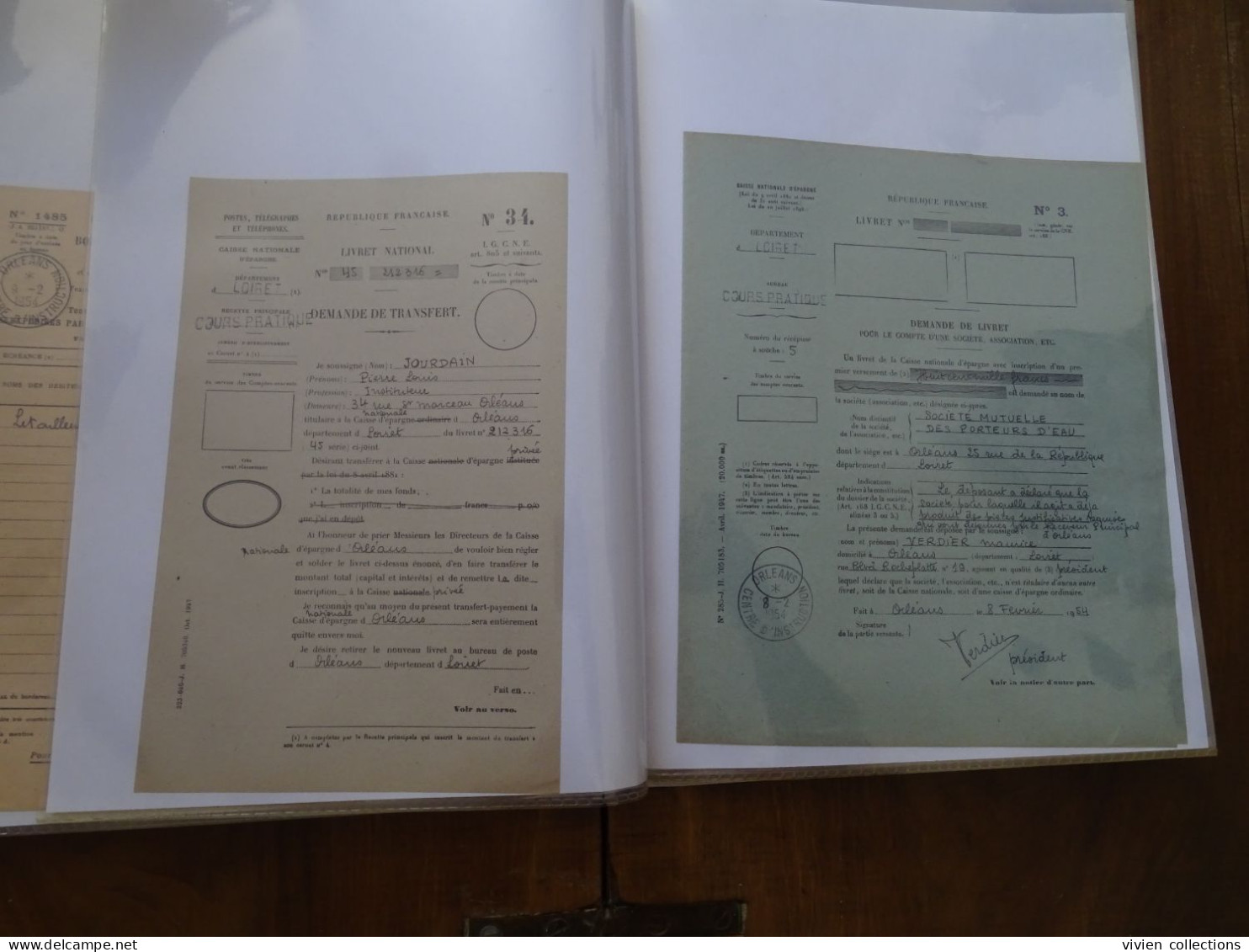 France cours pratique d'instruction d'Orléans 1953/4 et divers + sacs postaux La Poste Deutch Bunderpost aérien