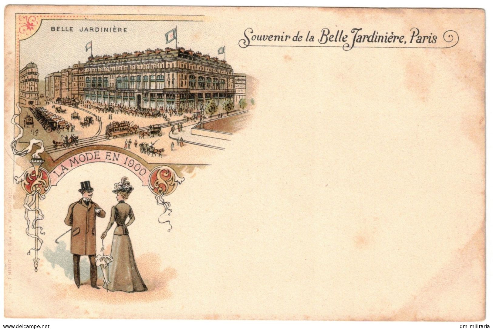 75 - Très Belle CPA : Souvenir De La BELLE JARDINIÈRE PARIS - LA MODE EN 1900 - Shops