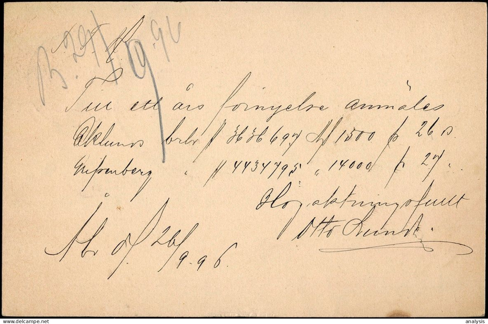 Finland Abo Turku 10P Postal Stationery Card Mailed To Helsinki 1896. Russia Empire - Lettres & Documents