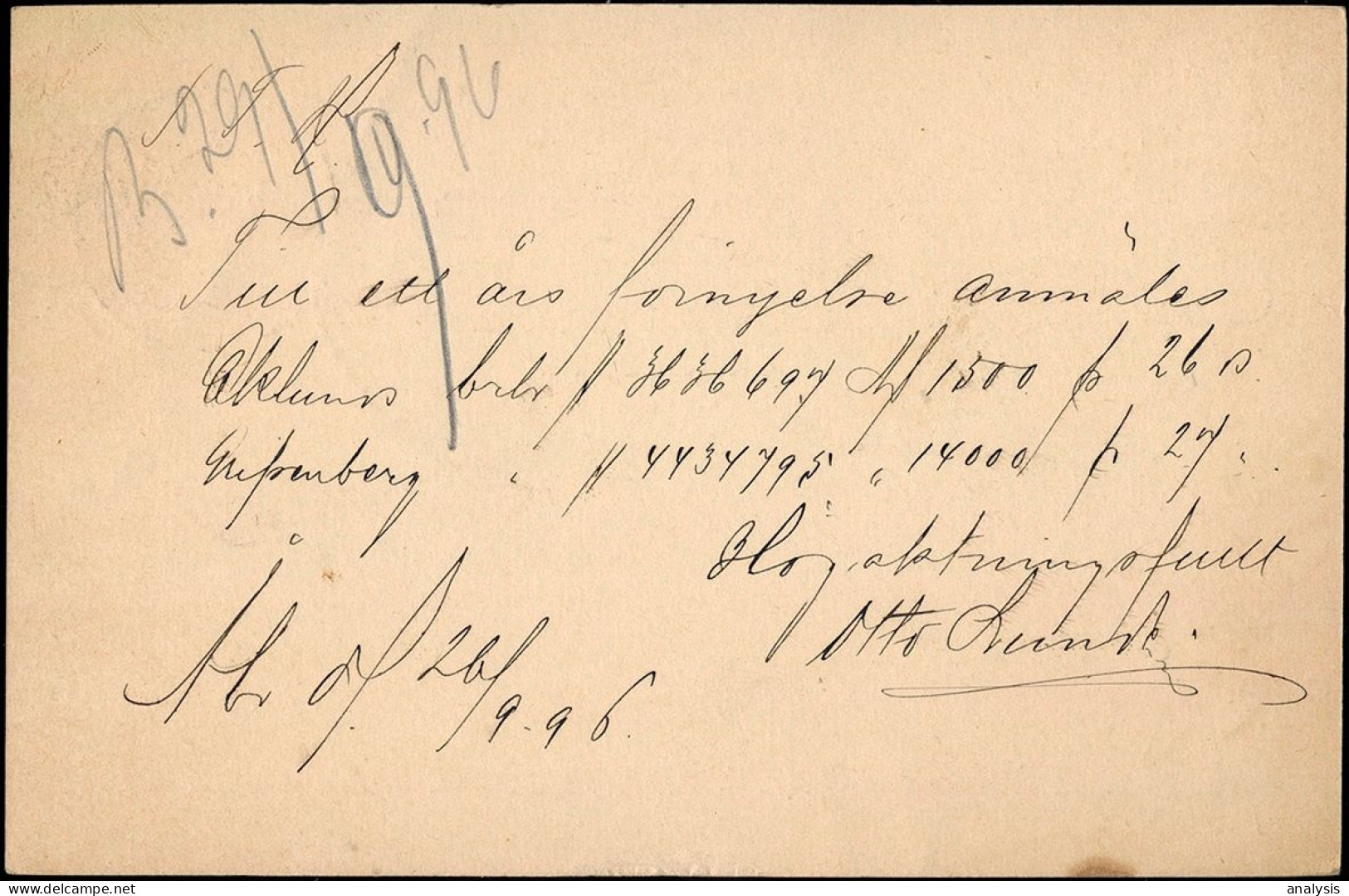 Finland Abo Turku 10P Postal Stationery Card Mailed To Helsinki 1896. Russia Empire - Cartas & Documentos