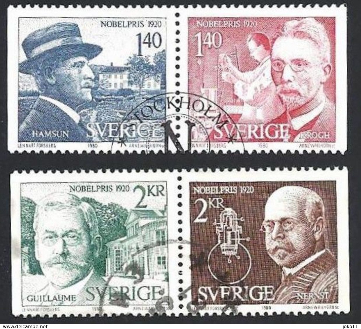 Schweden, 1980, Michel-Nr. 1129-1132 D/D, Gestempelt - Gebraucht