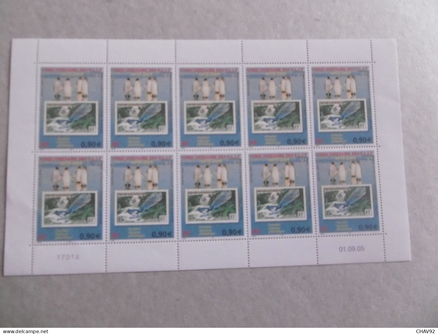 T A A F  2005   P430 * *   CINQUANTENAIRE DE T A A F    FEUILLE 10 - Unused Stamps