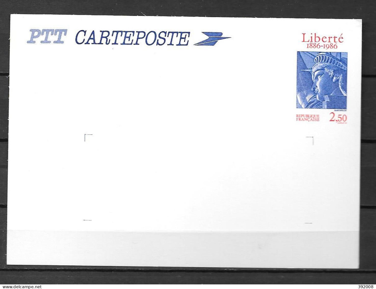 1986 - 2421-CP1 - 100 Ans De La Statue De La Liberté - 6 - Overprinter Postcards (before 1995)