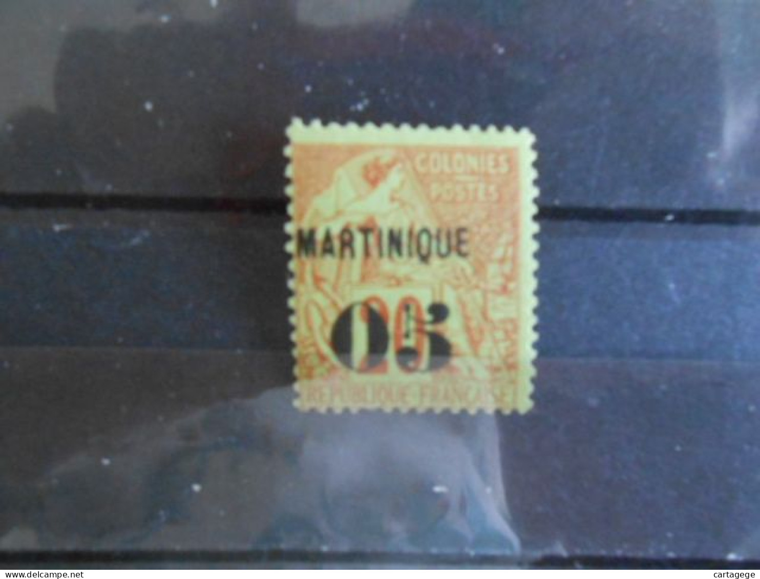 MARTINIQUE YT 4 - 05 C. S.20c. Brique S/vert* - Unused Stamps