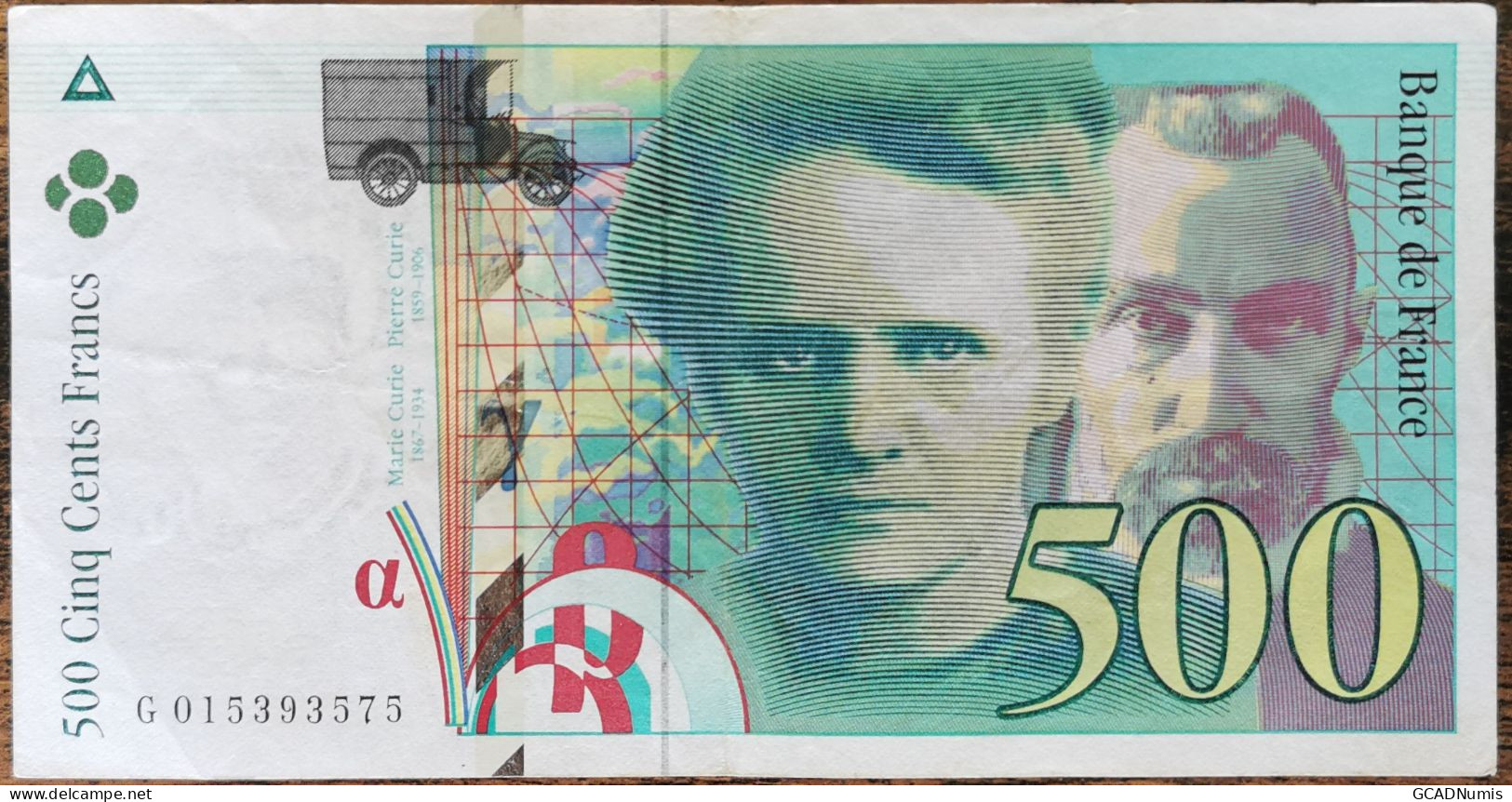 Billet De 500 Francs Pierre Et Marie CURIE 1994 FRANCE G015393575 - 500 F 1994-2000 ''Pierre En Marie Curie''