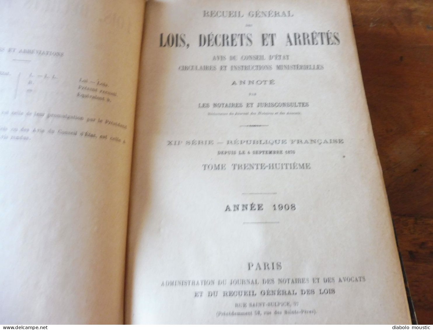 1906  RECUEIL des LOIS : Discours violent entre Poincaré les députés (importante retranscription ) ;   Etc ; Etc