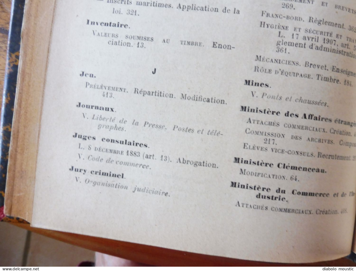 1906  RECUEIL des LOIS : Discours violent entre Poincaré les députés (importante retranscription ) ;   Etc ; Etc