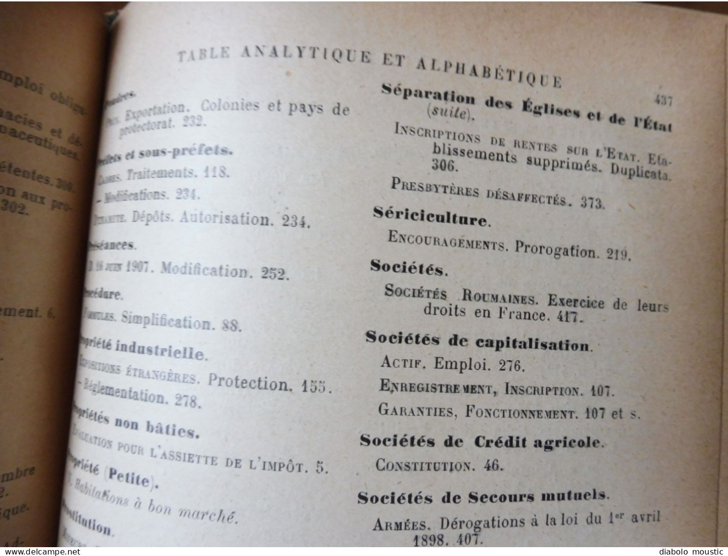 1906  RECUEIL des LOIS : Discours violent entre Poincaré les députés (importante retranscription ) ;   Etc ; Etc