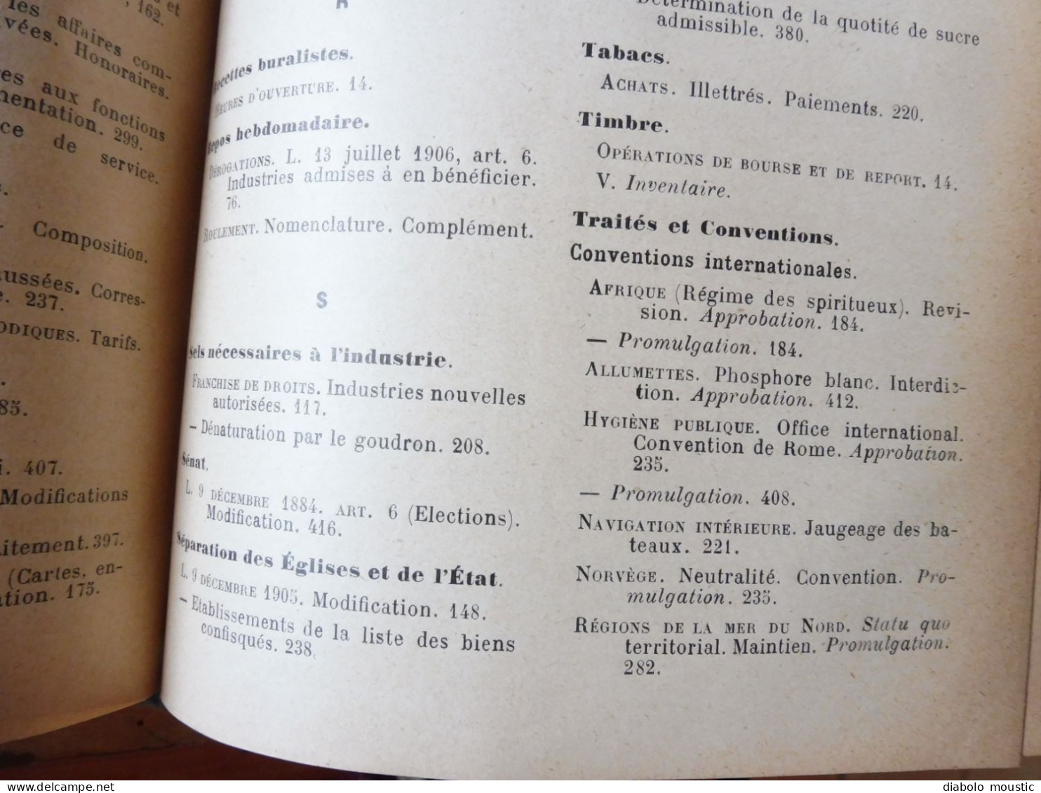 1906  RECUEIL des LOIS : Discours violent entre Poincaré les députés (importante retranscription ) ;   Etc ; Etc