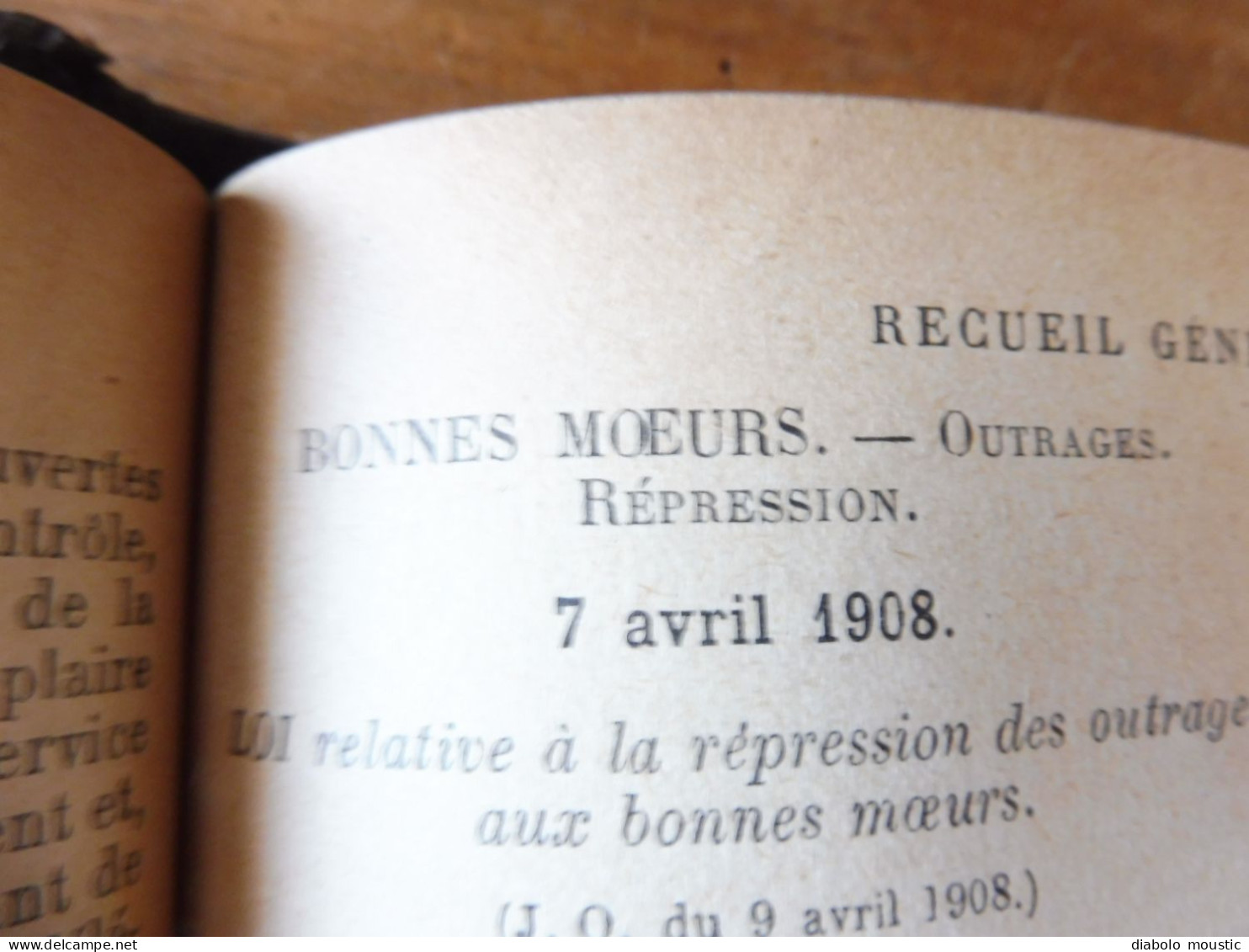 1906  RECUEIL des LOIS : Discours violent entre Poincaré les députés (importante retranscription ) ;   Etc ; Etc