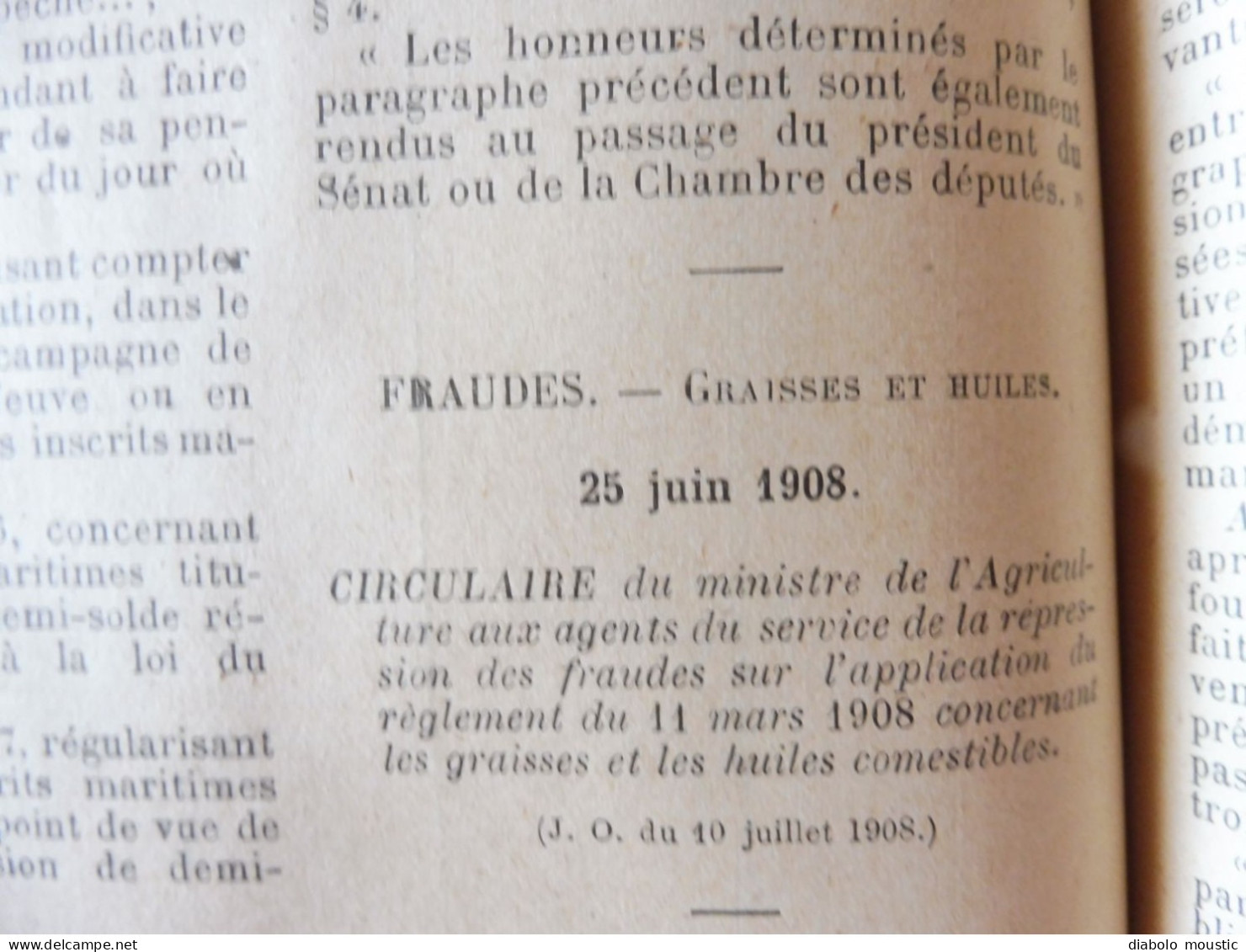 1906  RECUEIL des LOIS : Discours violent entre Poincaré les députés (importante retranscription ) ;   Etc ; Etc