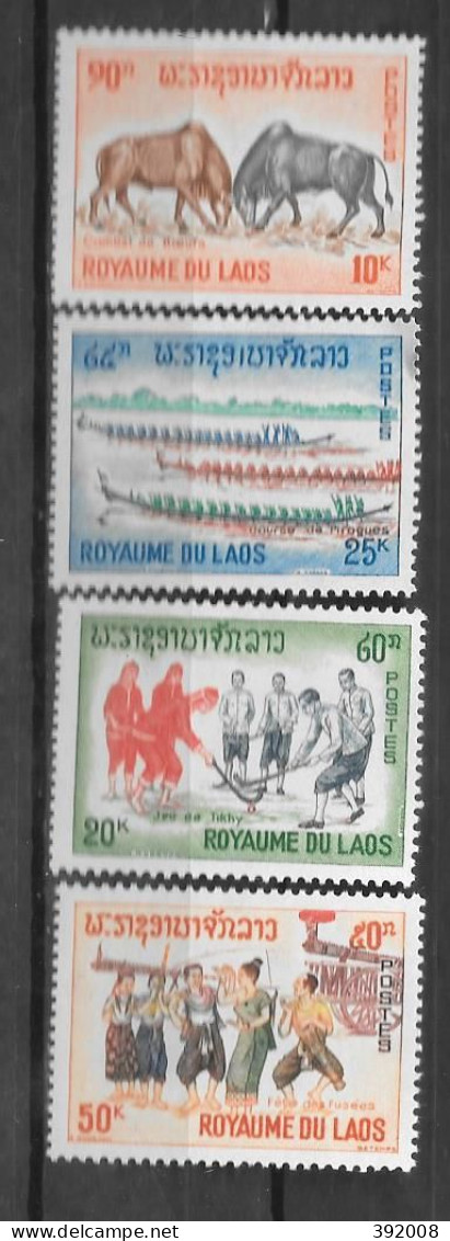 1966 - 123 à 126*MH - Folklore - Laos