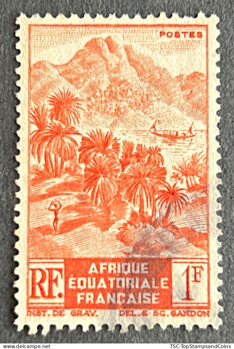 FRAEQ0214U2 - Local Motives - Mountain Landscape - 1 F Used Stamp - AEF - 1947 - Used Stamps