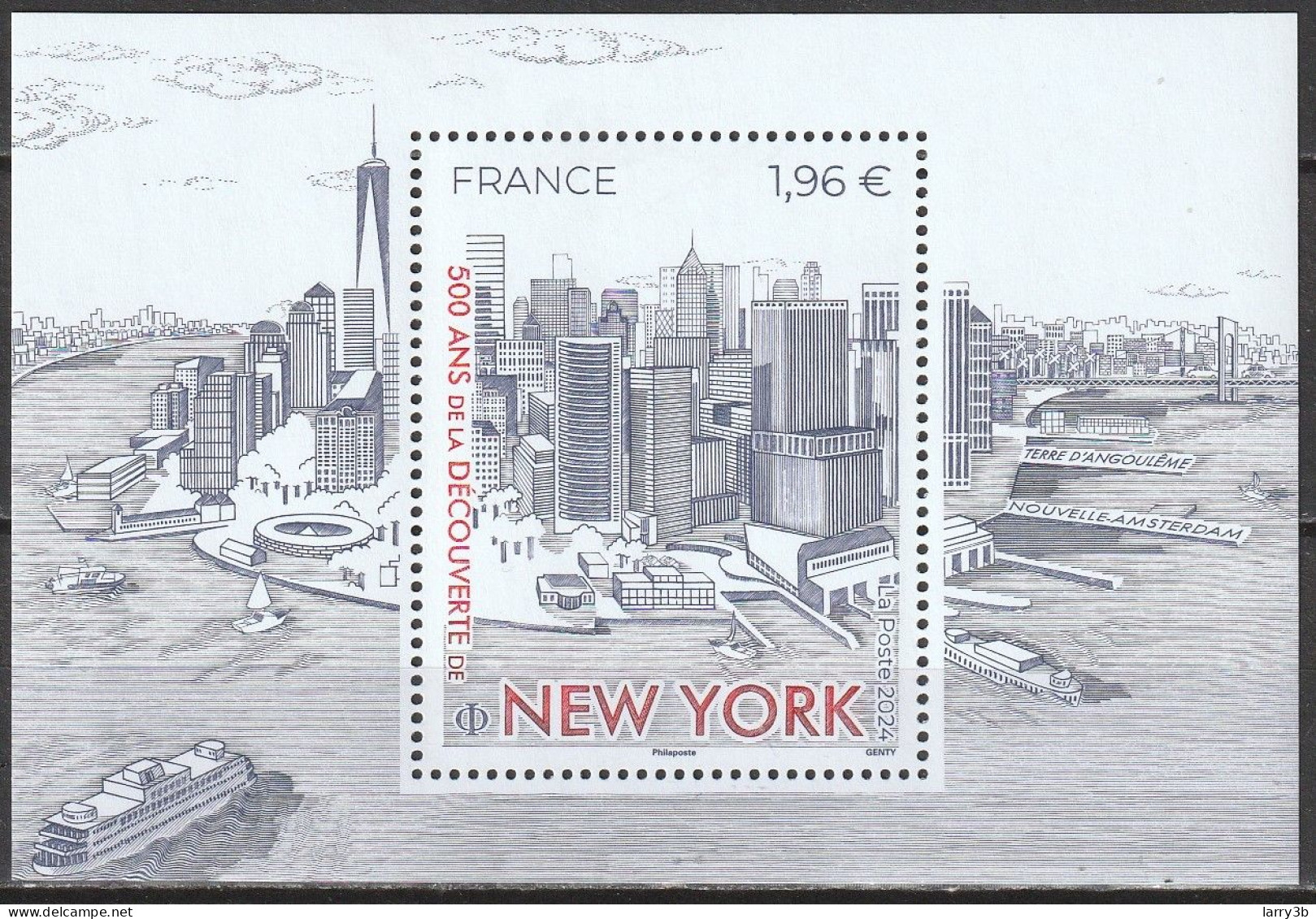 2024 - BF 5Xxx ? - "500 ANS DE LA DÉCOUVERTE DE NEW-YORK" - NEUF ** MNH - Ungebraucht