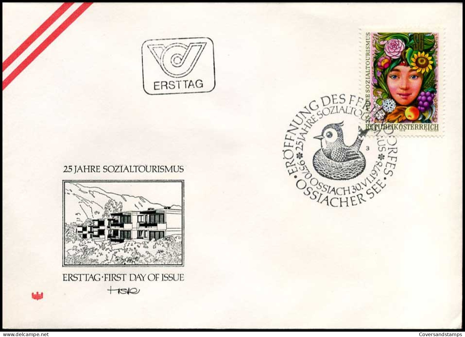 Oostenrijk - FDC - 25 Jahre Sozialtourismus                      - FDC