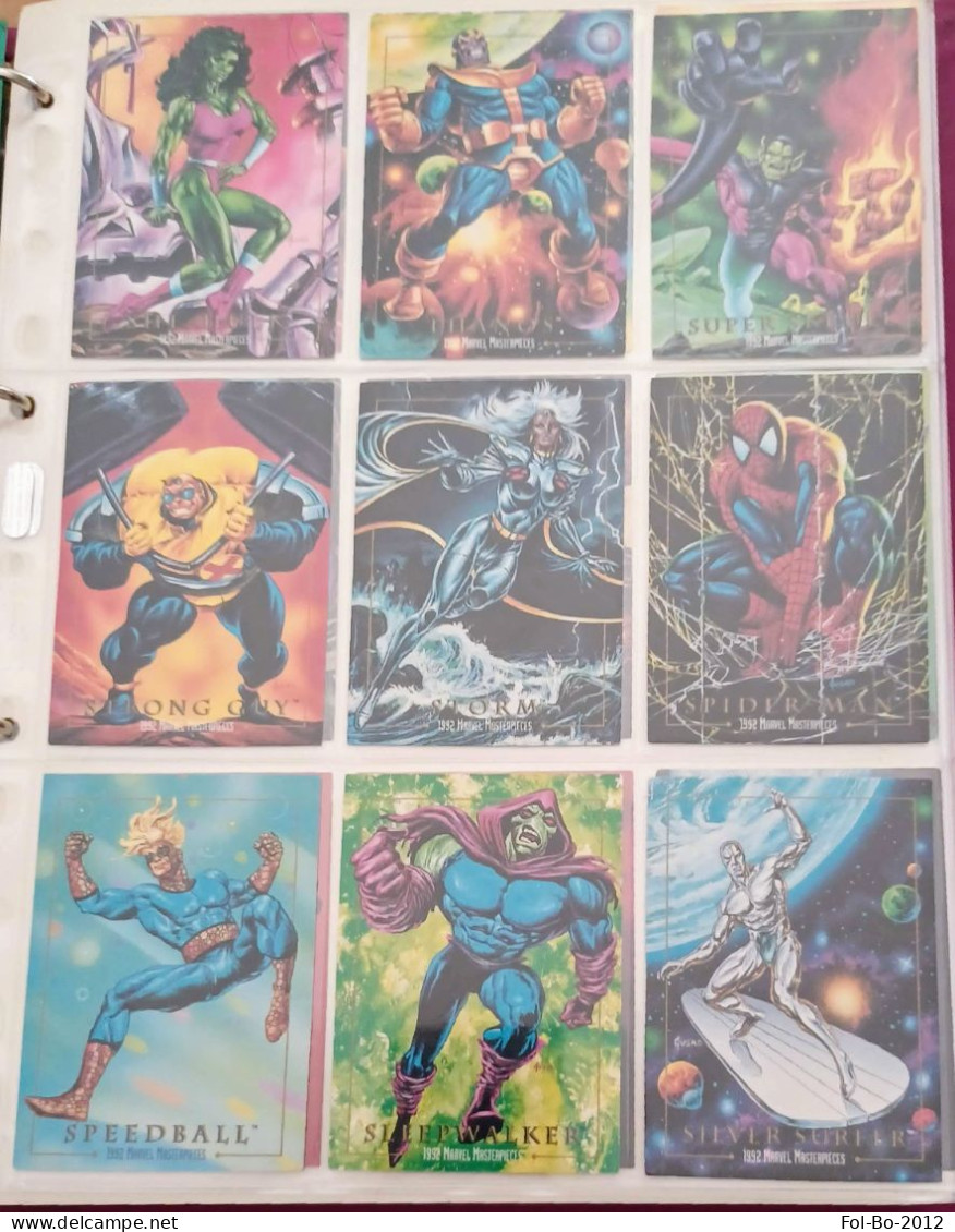 Marvel set completo 100 carte card mastergoeces del 1992