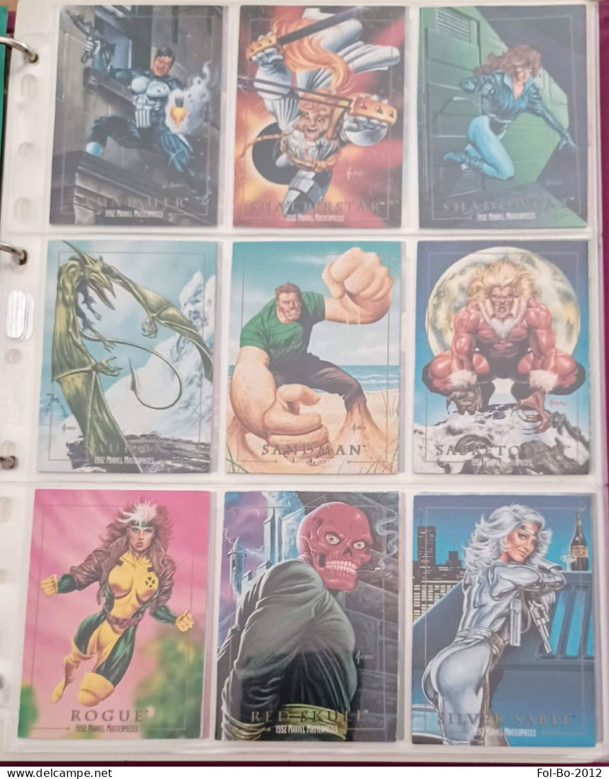 Marvel set completo 100 carte card mastergoeces del 1992