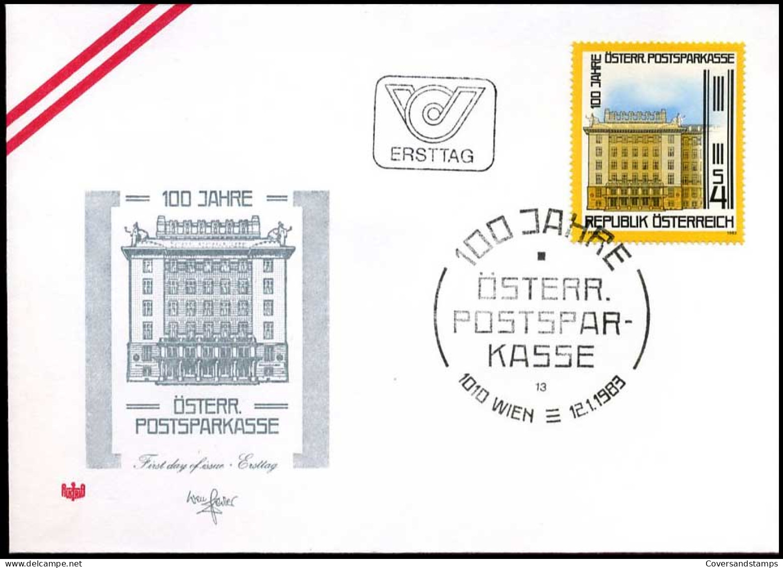 Oostenrijk - FDC - 100 Jahre Österreichische Postsparkasse                              - FDC