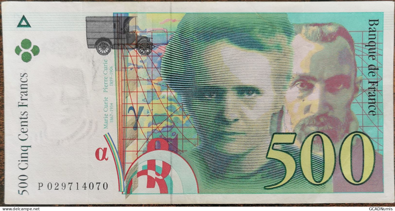 Billet De 500 Francs Pierre Et Marie CURIE 1994 FRANCE P029714070 - 500 F 1994-2000 ''Pierre Et Marie Curie''