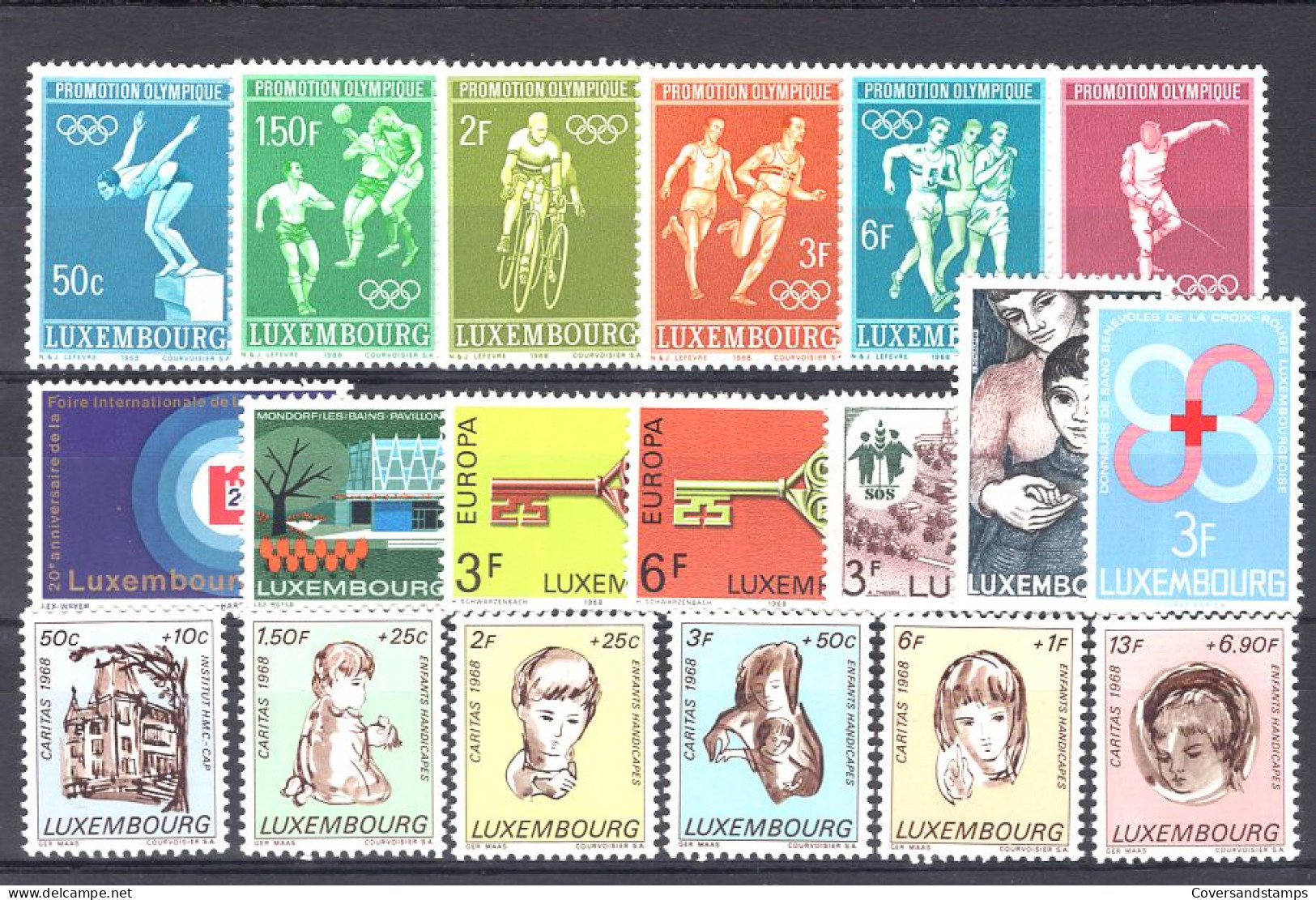 Luxemburg  1968 Volledig Jaar / Année Complète MNH ** - Neufs