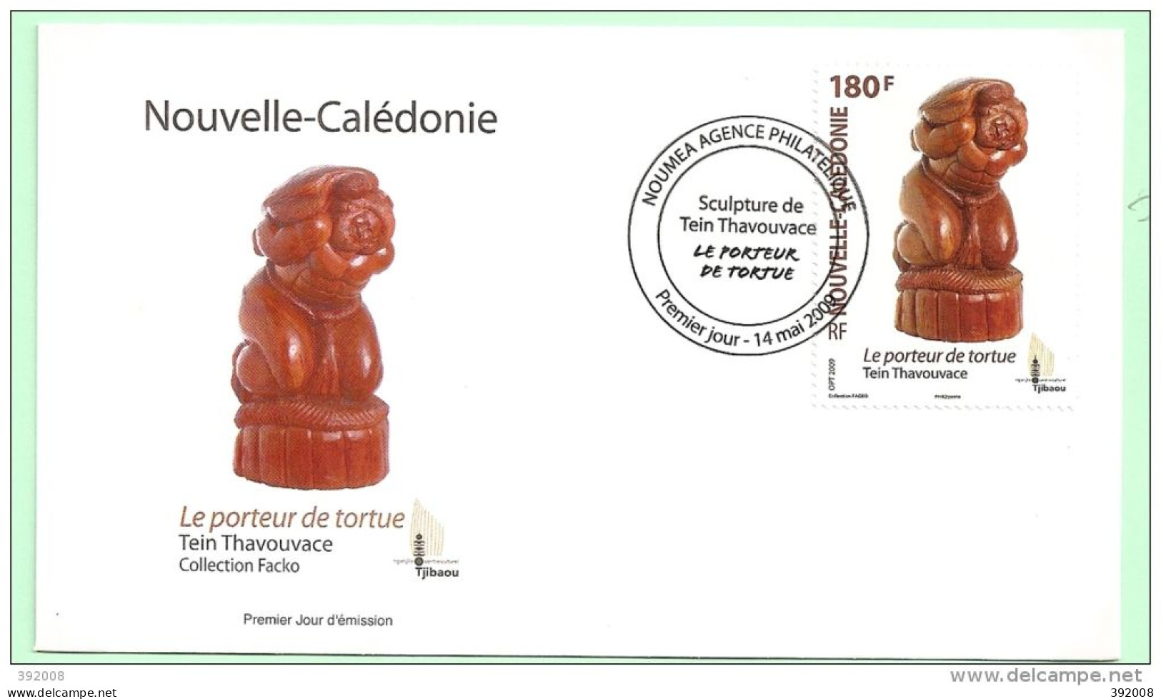 2009 - 1065 - Sculpture "Le Porteur De Tortue" - 22 - FDC