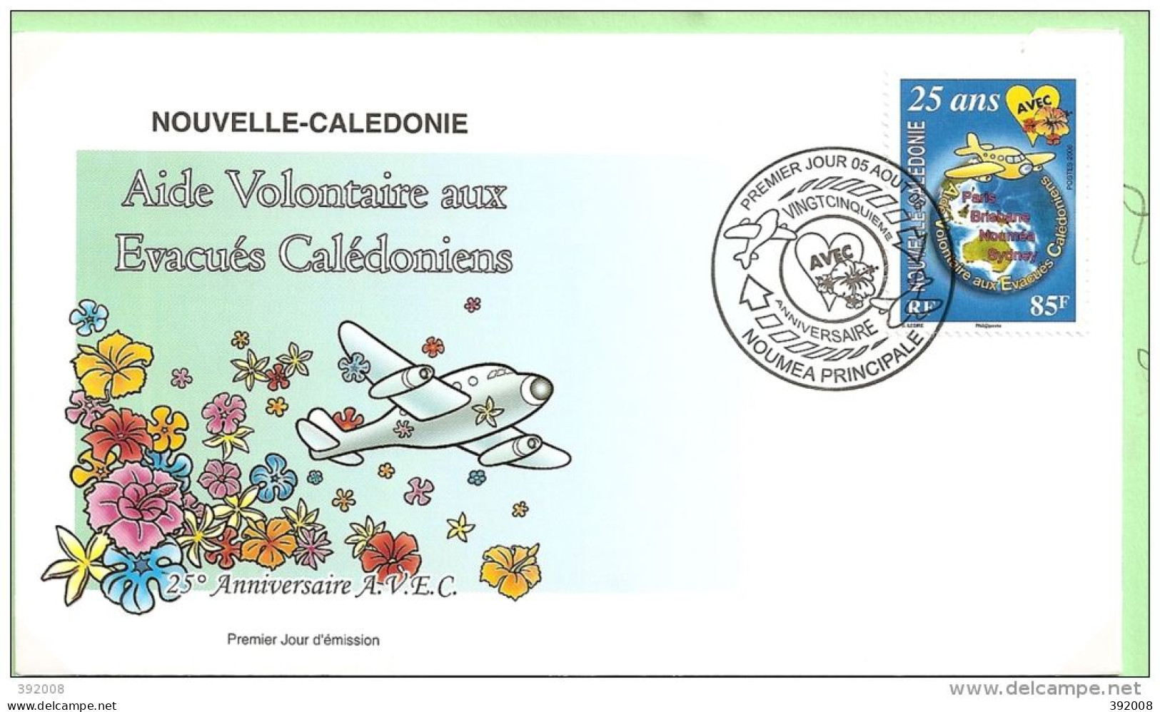 2006 - 985 - 25 Ans Association D'aide Volontaire Aux évacués - 20 - FDC