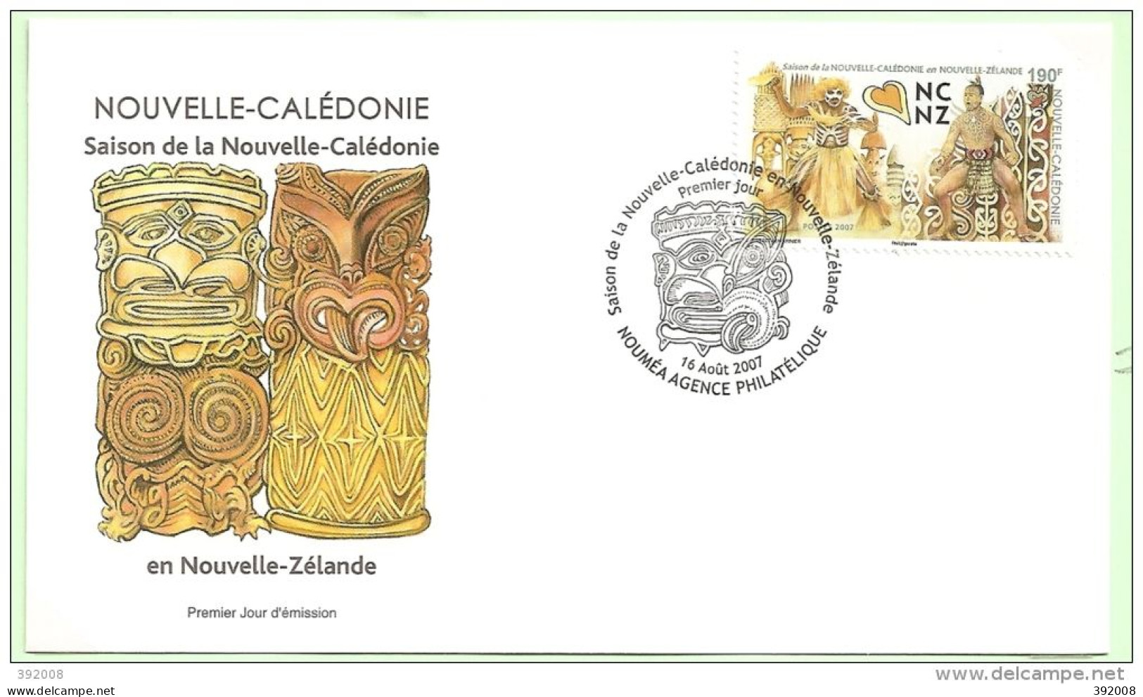 2007 - 1017 - Saison De La Nouvelle Calédonie En Nouvelle Zélande - 21 - FDC