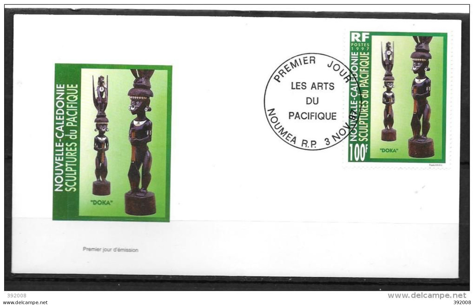 1997 - 742 - Les Arts Du Pacifique, Statuette - 16 - FDC