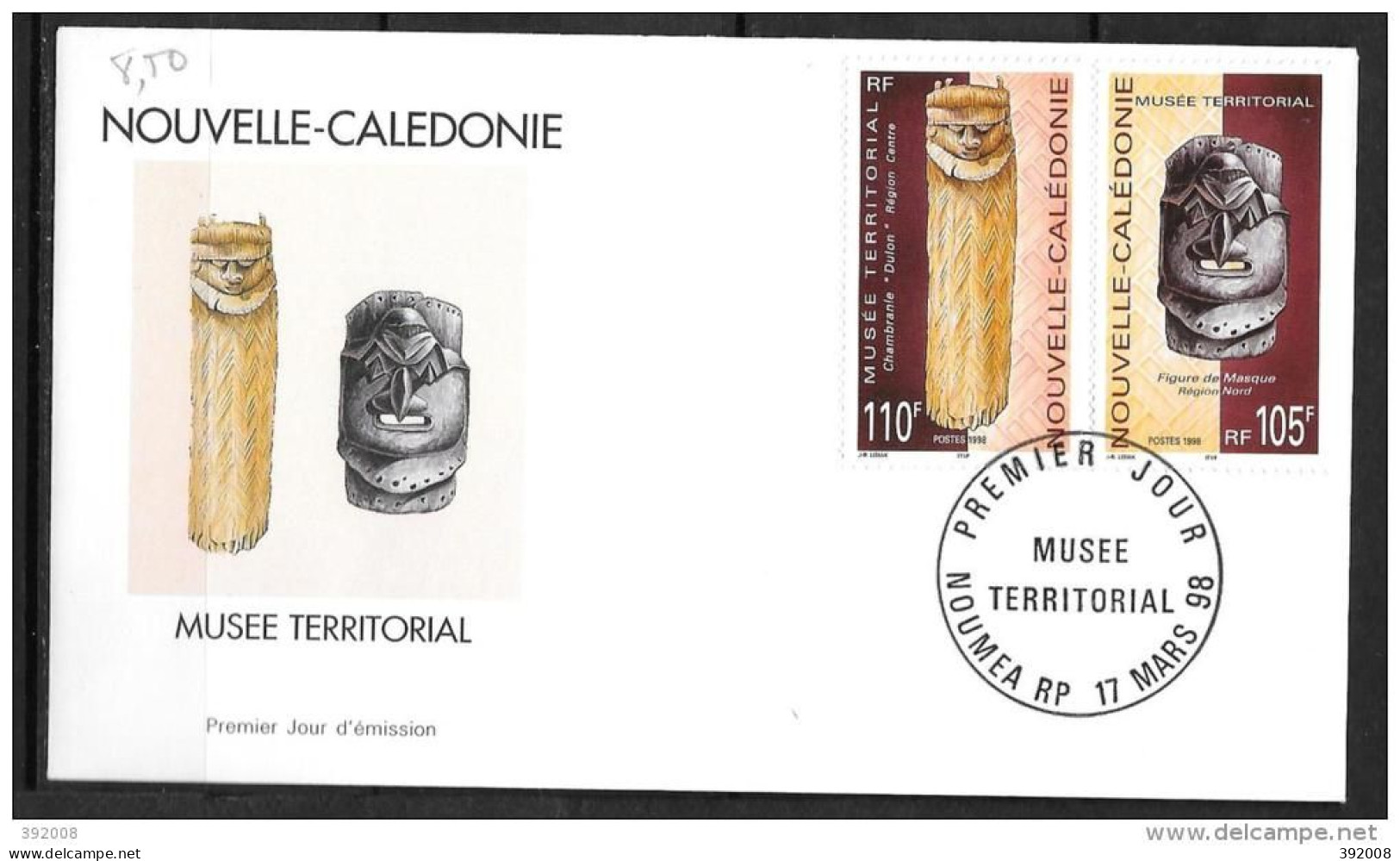 1998 - 752 à 753 - Musée Territorial - 128 - FDC