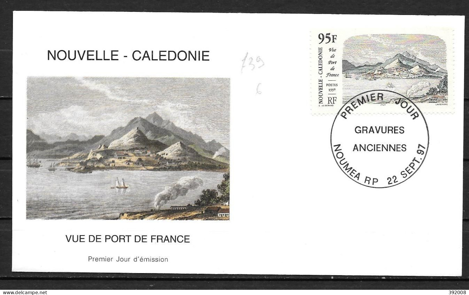 1997 - 739 - Gravure Ancienne, Vue De Port De France - 126 - FDC