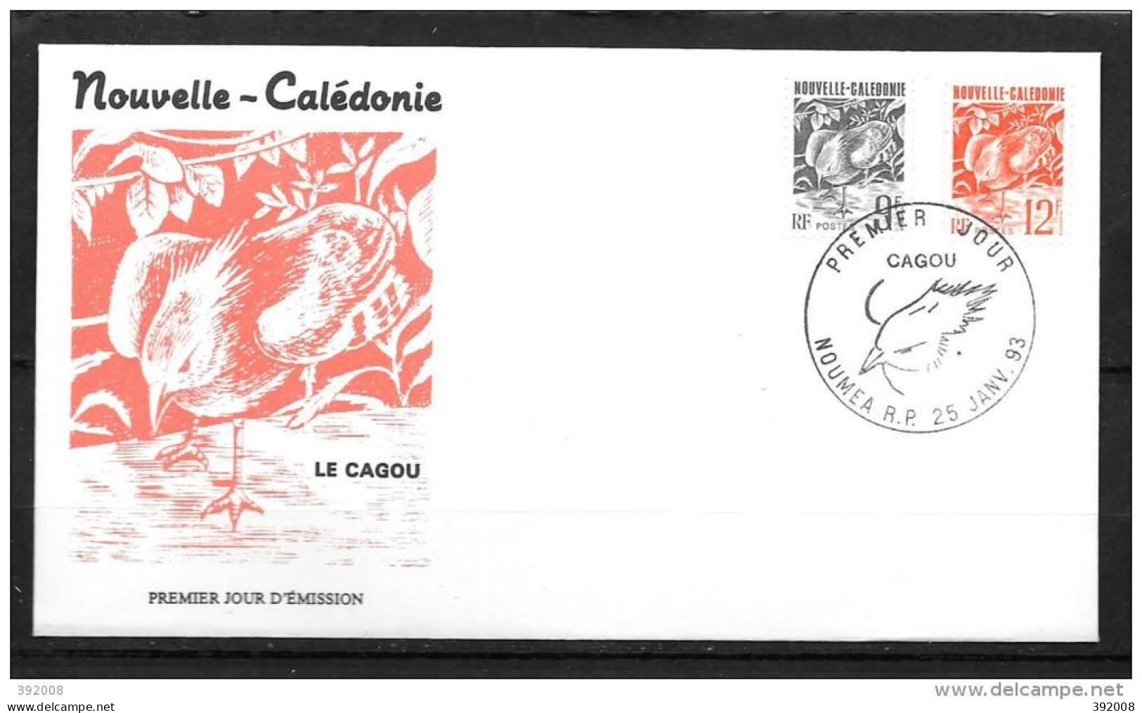 1993 - 634 à 635 - Cagous - 11 - FDC