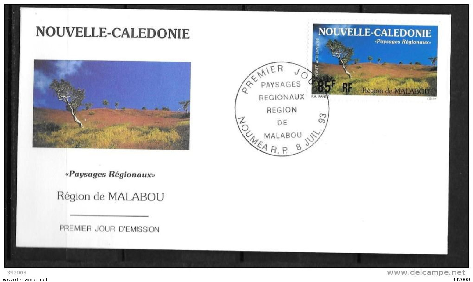 1993 - PA 300 - Paysages Régionaux, Région De Malabou - 11 - FDC