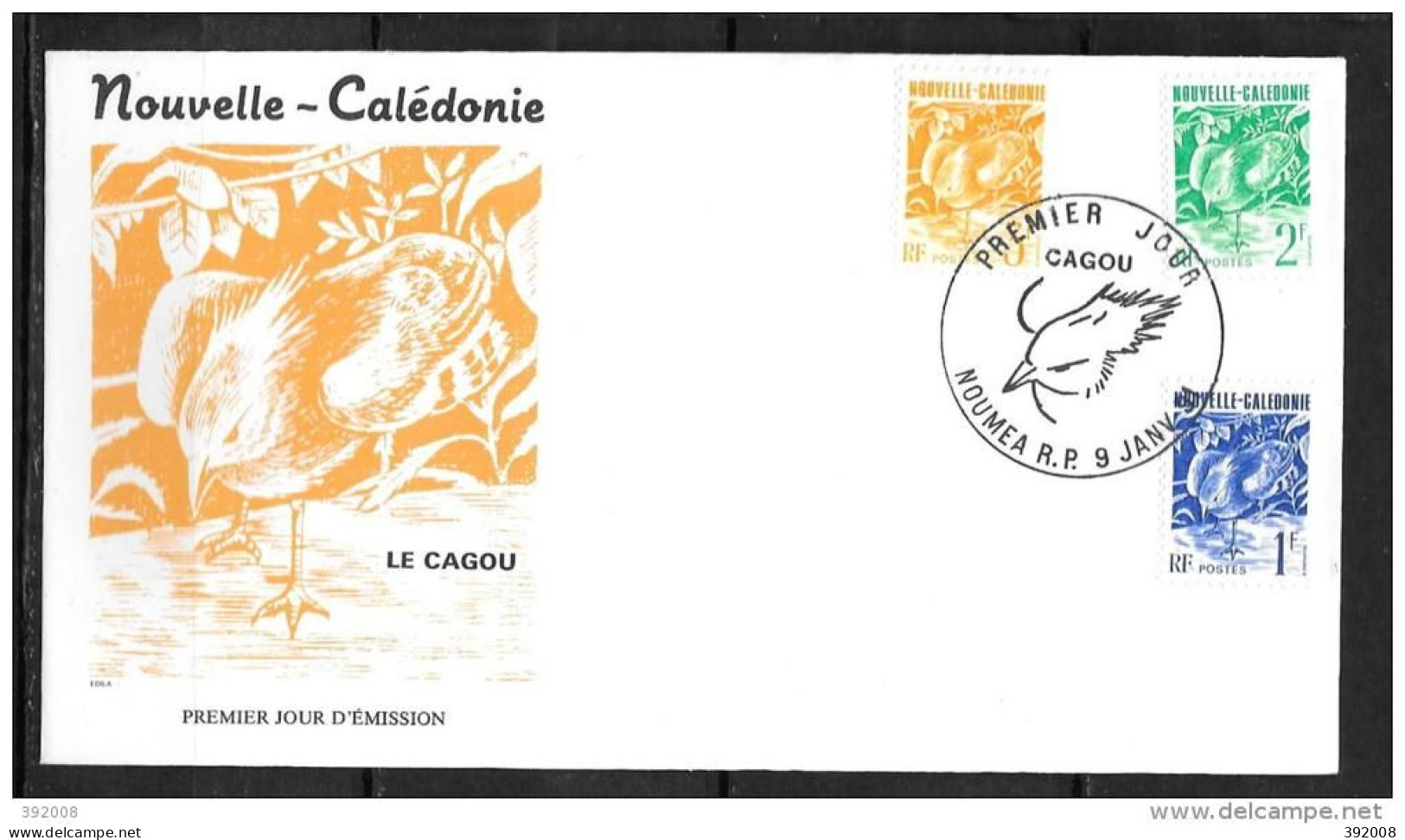 1991 - 604 à 606 - Cagous - 8 - FDC