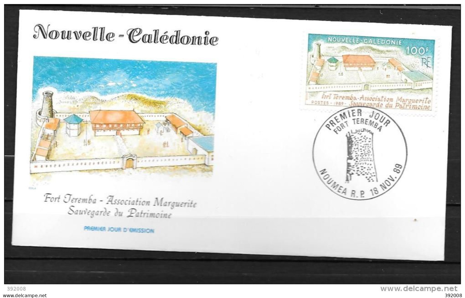 1989 - 584 - Fort Téremba, Association Marguerite, Sauvegarde Du Patrimoine - 6 - FDC