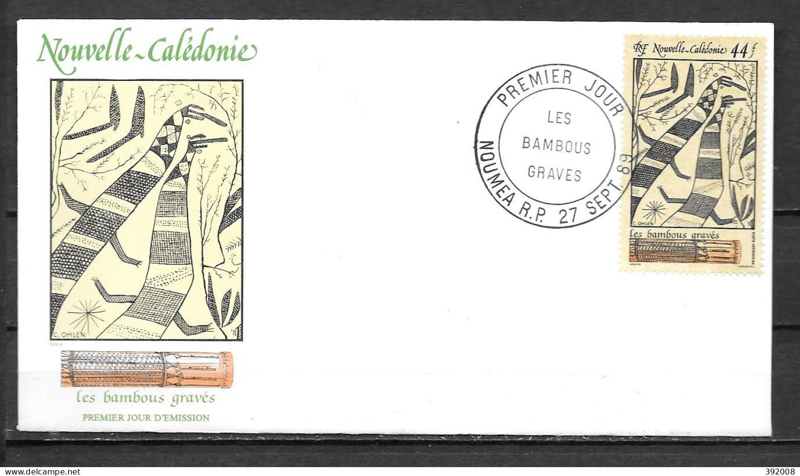 1989 - PA 264 - Les Bambous Gravés - 7 - FDC